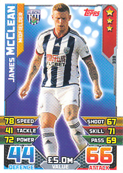 James McClean West Bromwich Albion 2015/16 Topps Match Attax #338